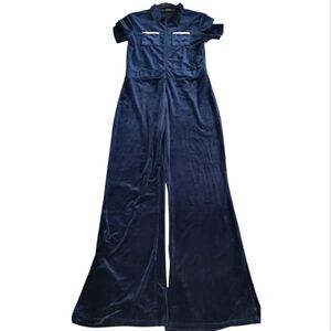 Finesse Navy Velvet Jumpsuit Size XL